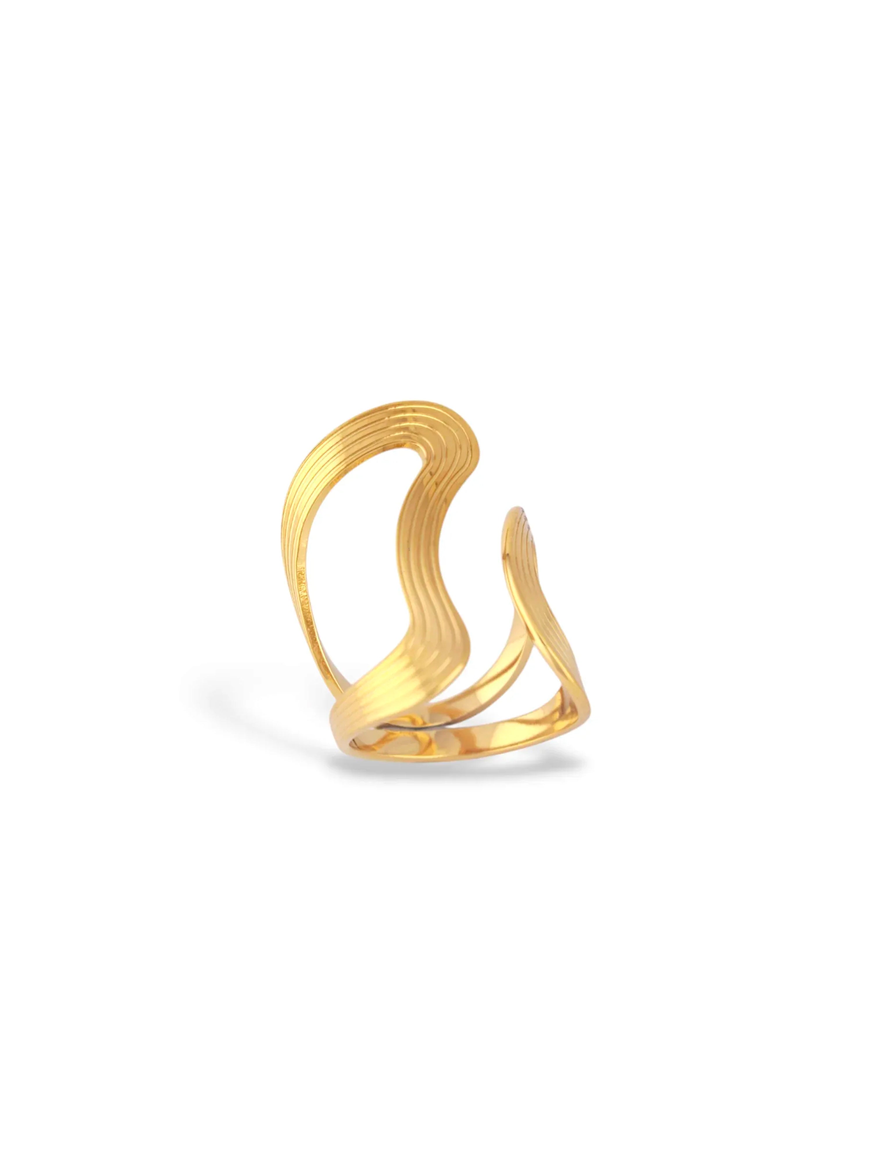 Twin Curve Open Ring