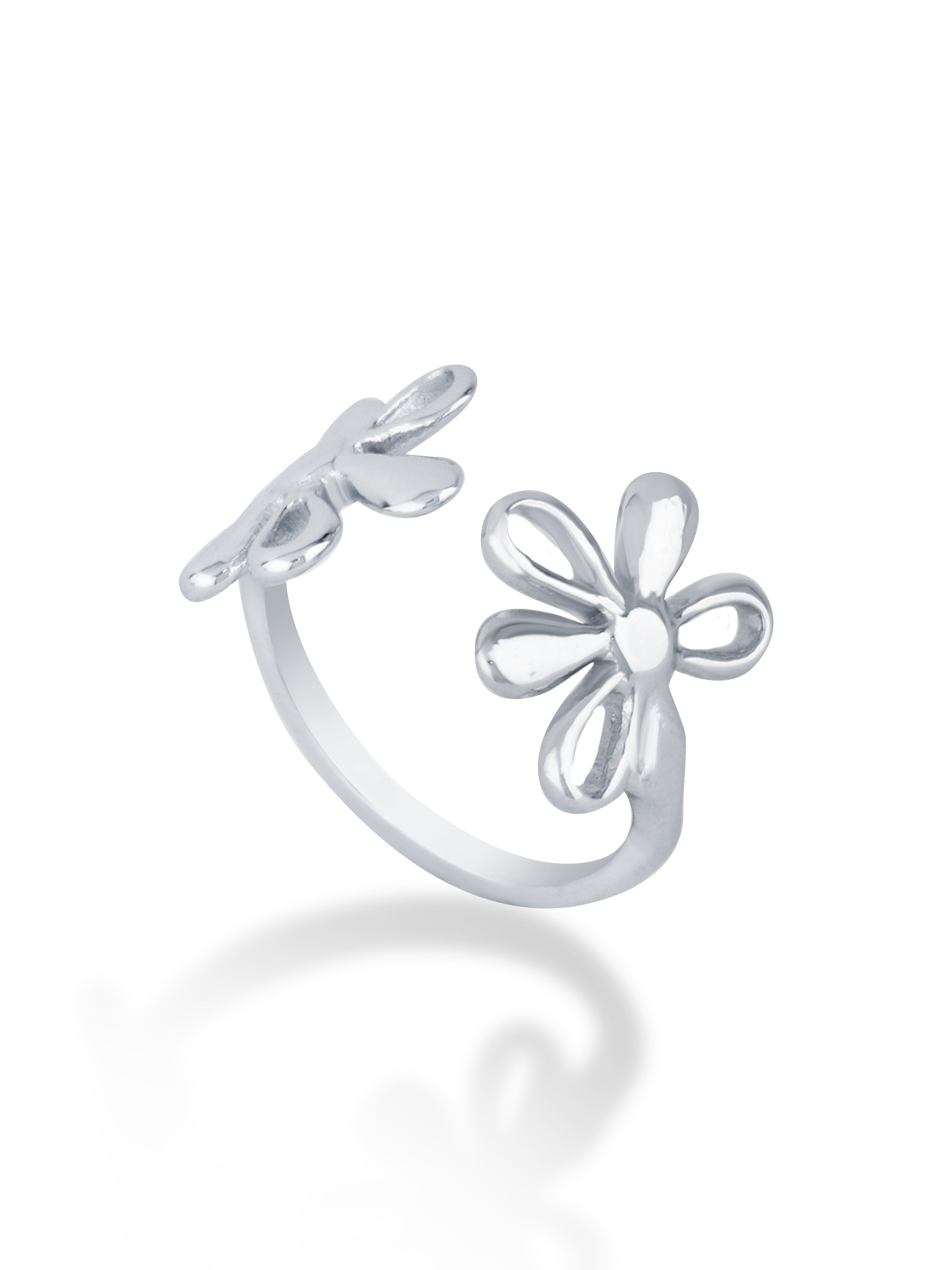 Soft Bloom Petal Open Ring