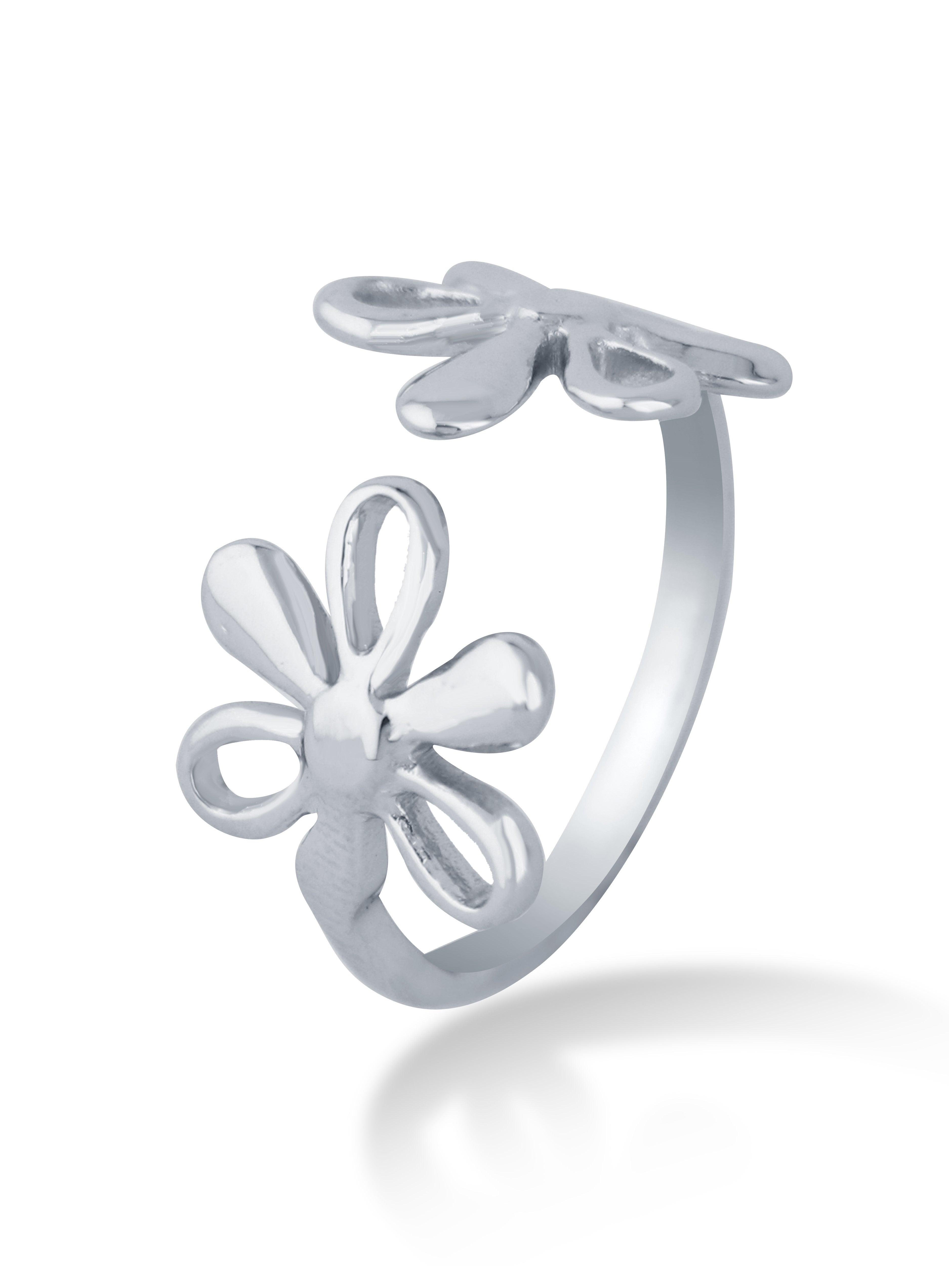 Soft Bloom Petal Open Ring