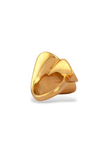 Golden Pressed Petal Ring