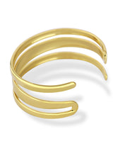 Triple Line Open Bangle with Minimal Finish