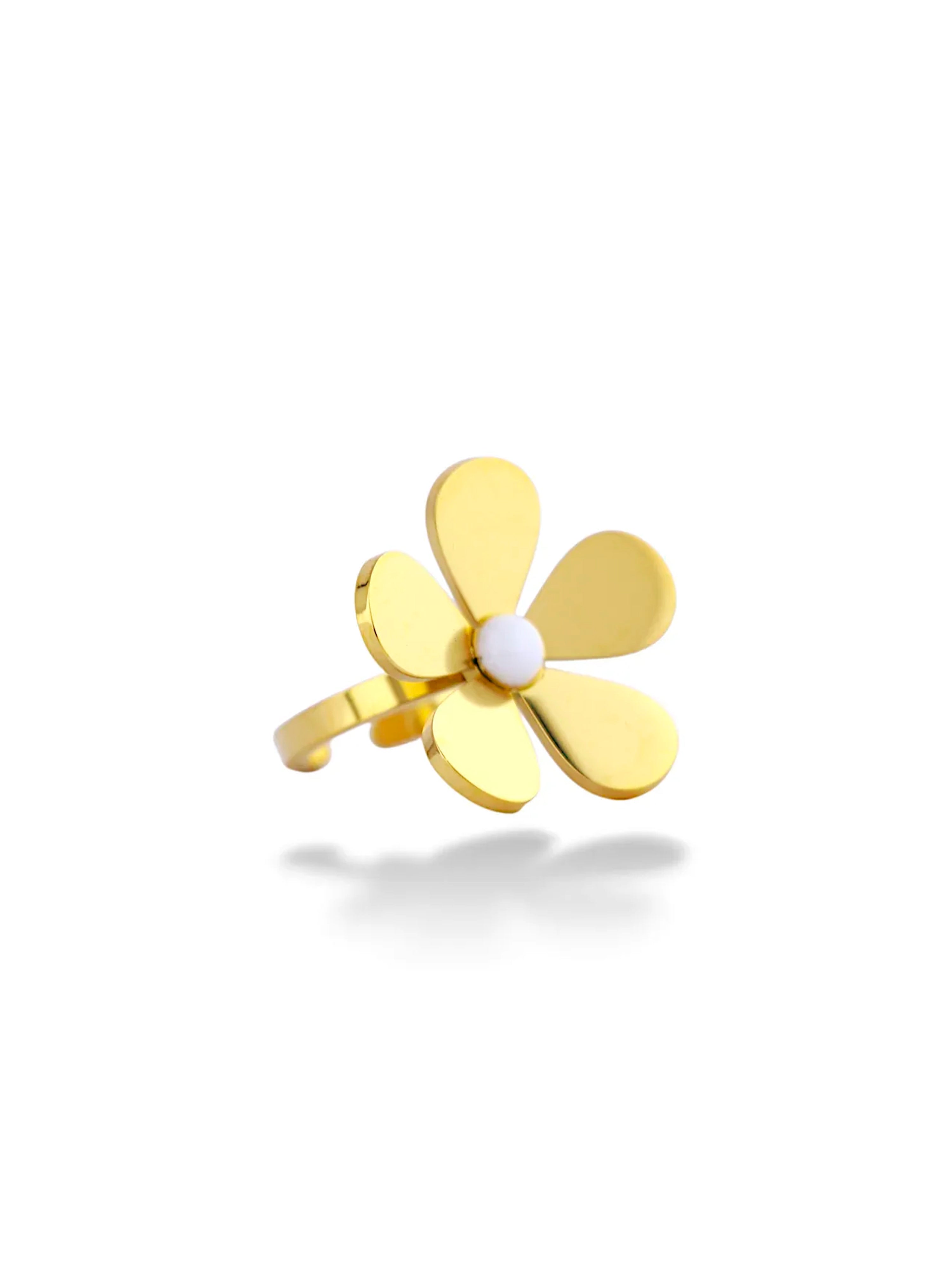 Golden Bee Crest Ring