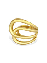 Elegant Golden Lyra Ring with Shiny Look