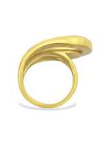 Elegant Golden Lyra Ring with Shiny Look