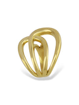 Elegant Golden Lyra Ring with Shiny Look