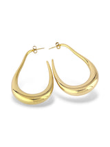 Elegant Gold Teardrop Hoop Earrings - Doulaat