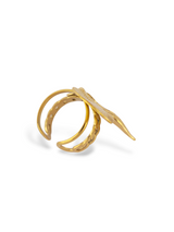 Ease Gold Leaf Ring with Soft Gold Finish