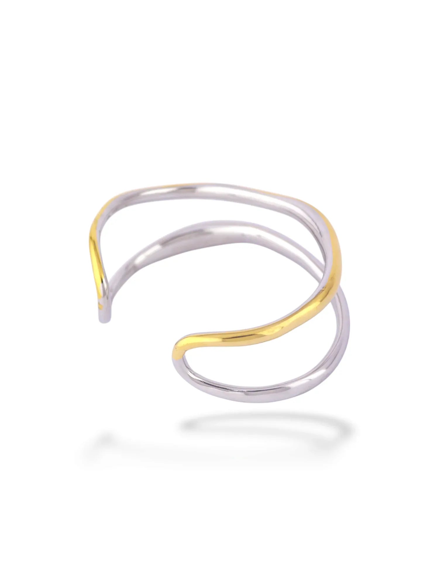 Elegant Sheen Cuff with a Smooth Polished Gold Finish - Doulaat