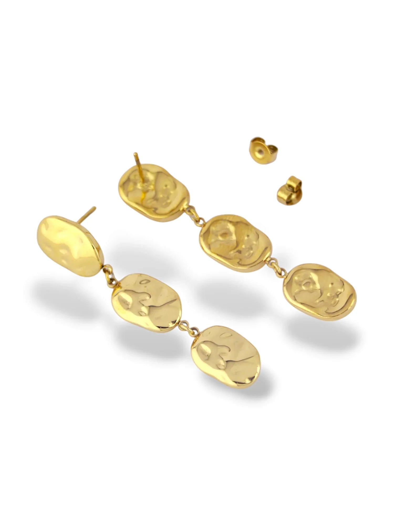 Elegant Silver Teardrop Pendant and Earring Set - Doulaat