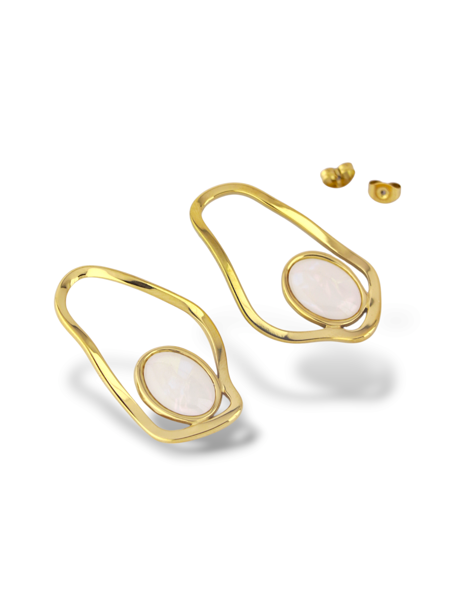 Modern Gold Liquid Loop Hoop Earrings