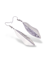 Aloy Petal Silver Drop Earrings with Soft Flow Design