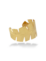 Fernshadow Gold Leaf Cuff Bangle for Women