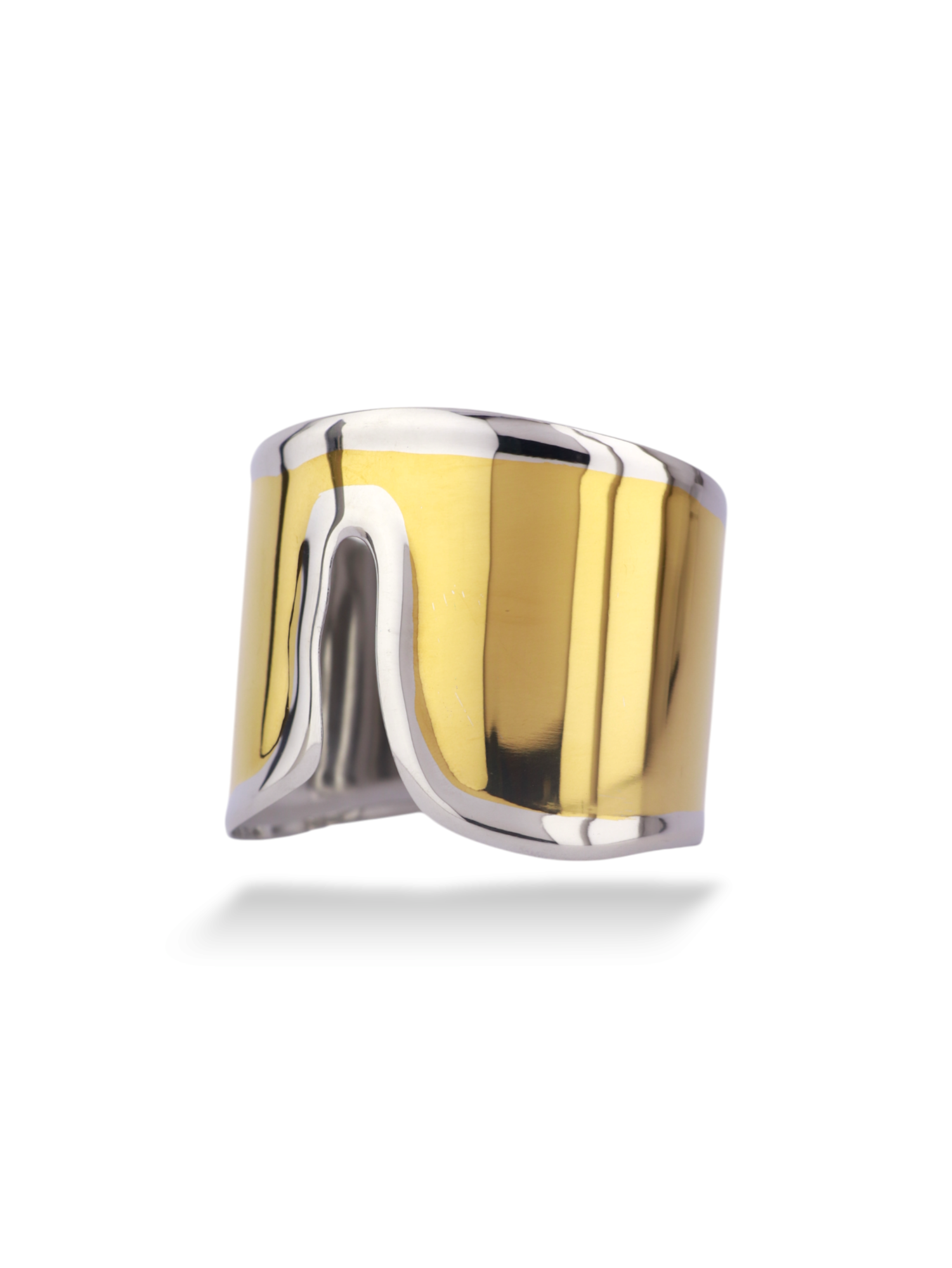 Elegant Quadruple Golden Cuff Bangle