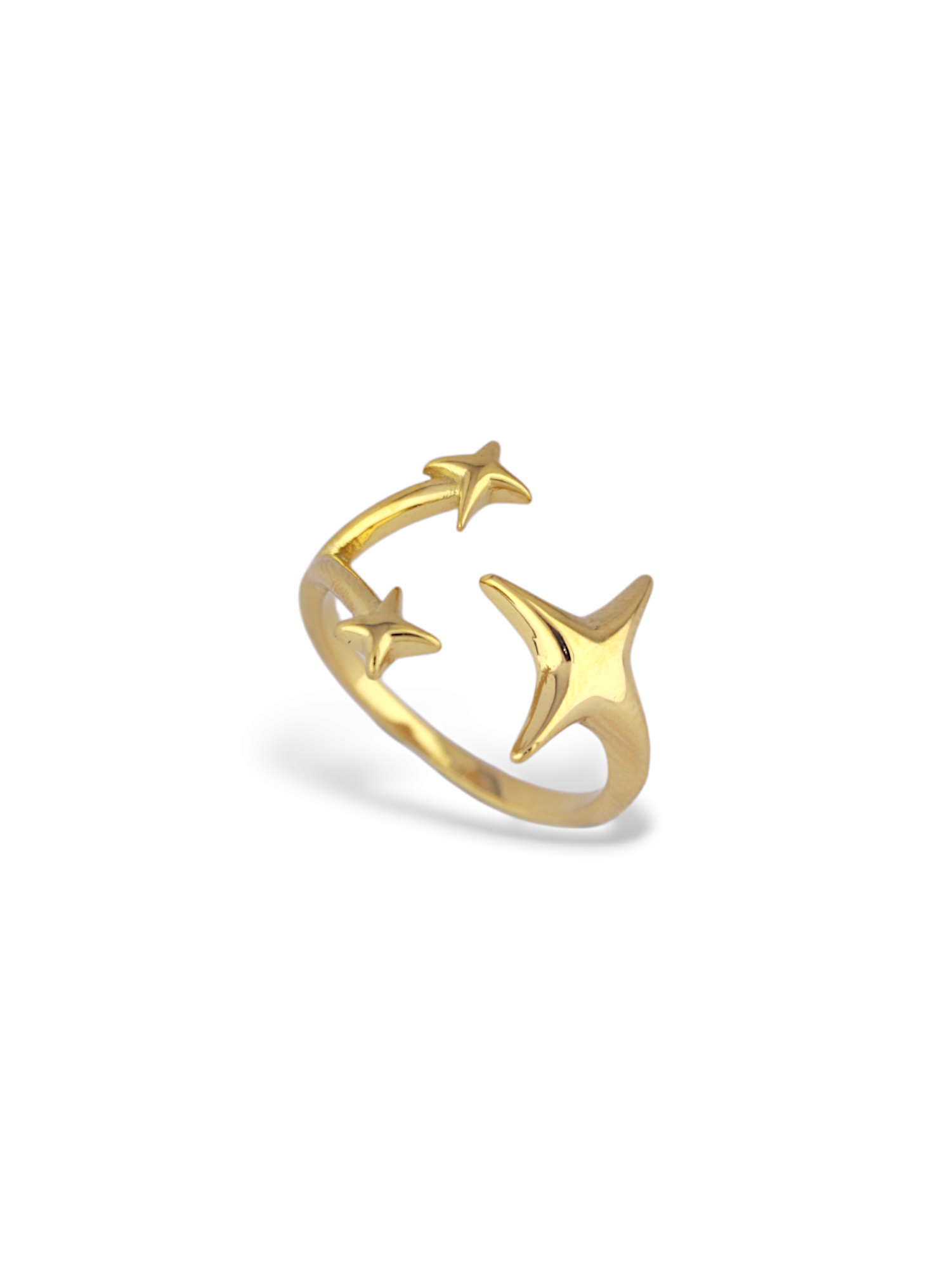 Star Open Ring with Simple Adjustable Fit