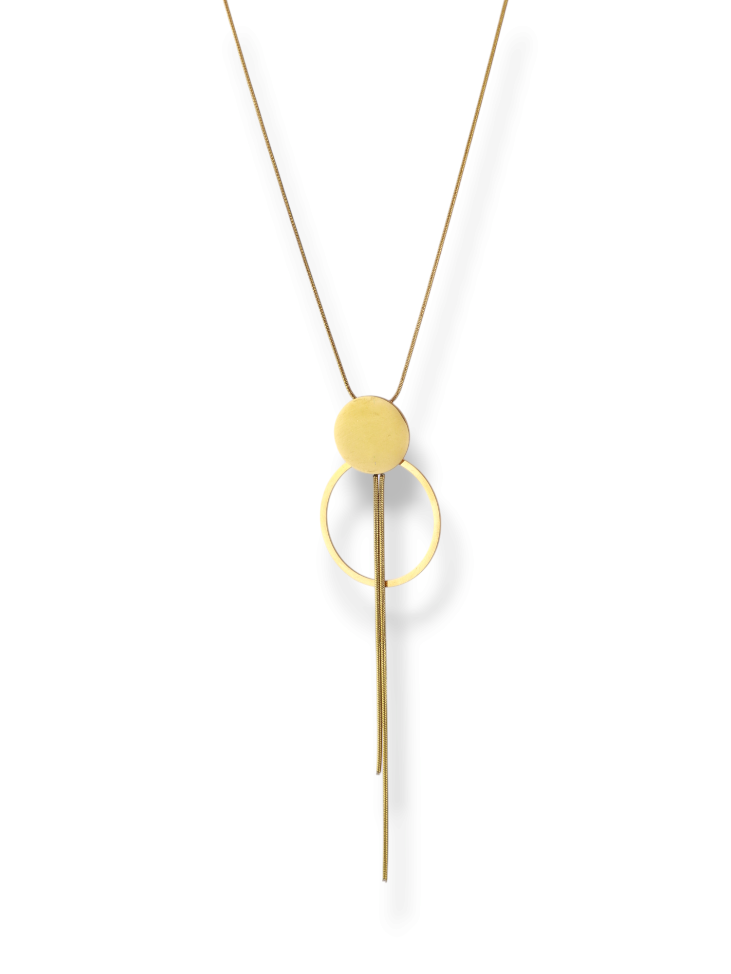 Elegant Gold Geometric Hoop & Tassel Jewelry Set