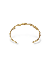 Elegant Branchlit Bangle with Gold Finish and Pearls