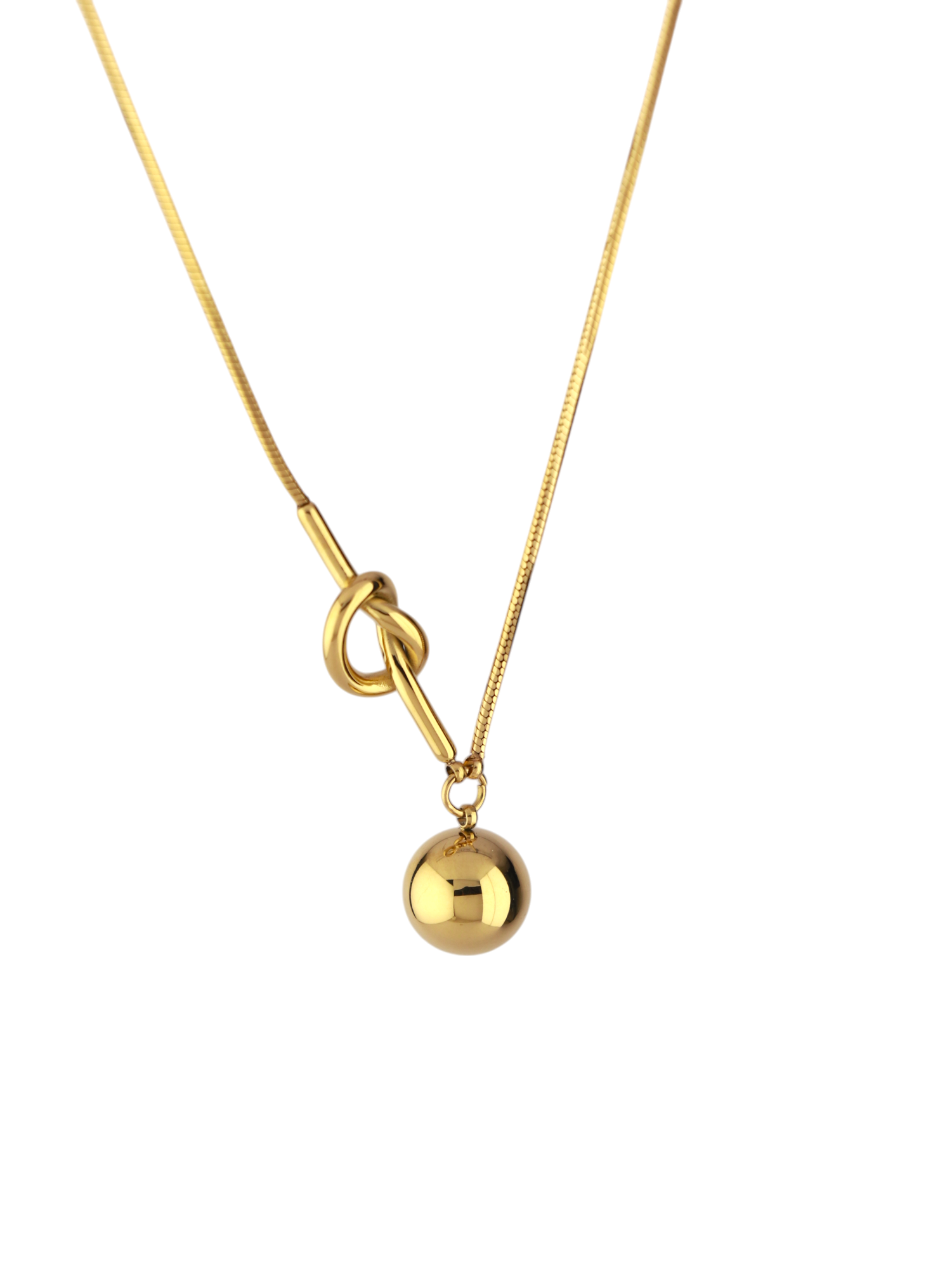 Knot Sphere Pendant Necklace