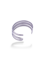 Triple Line Open Bangle with Minimal Finish