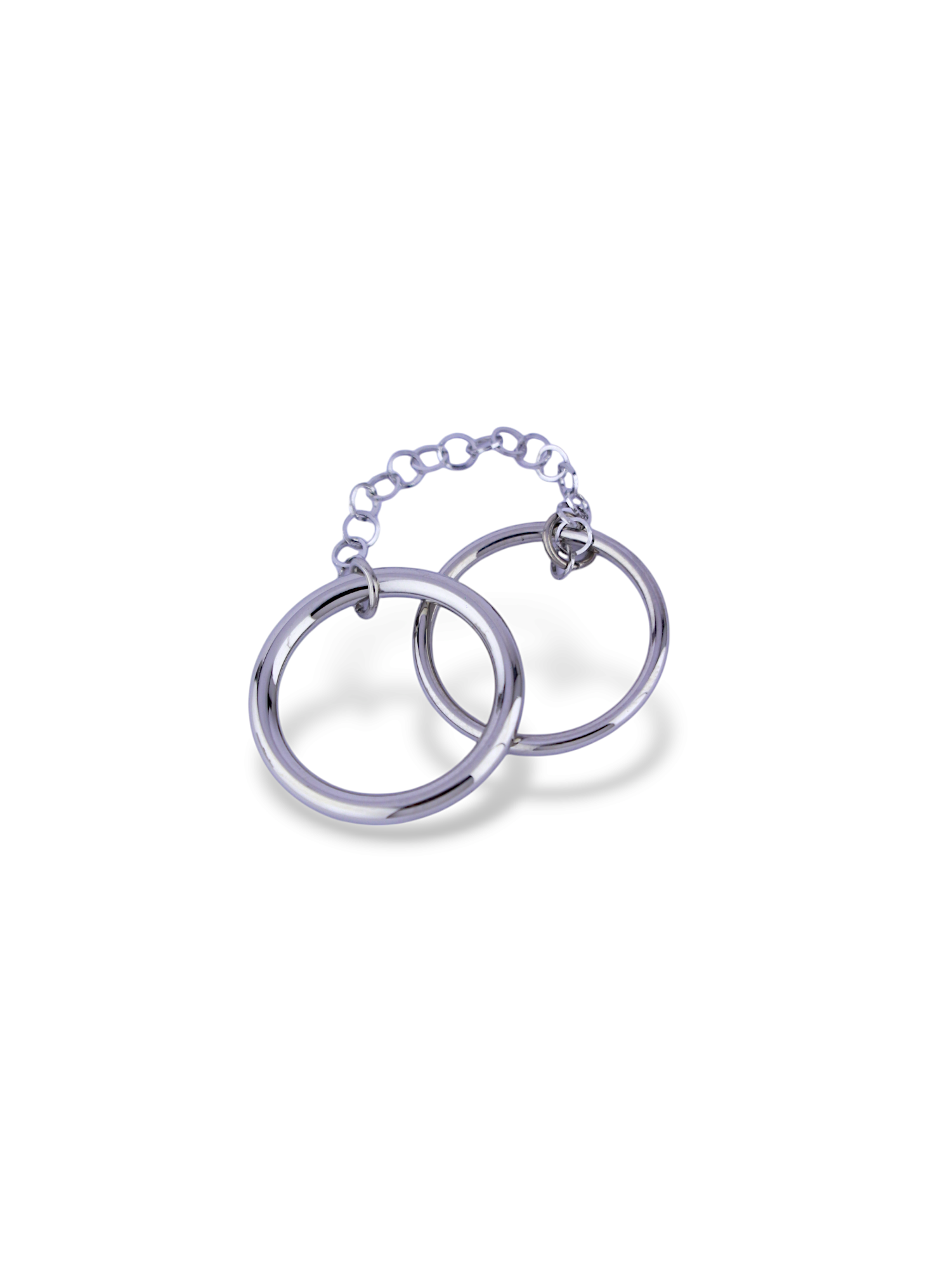Twin Knot Linked Silver Ring
