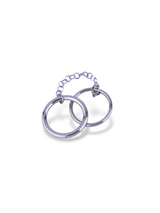 Twin Knot Linked Silver Ring