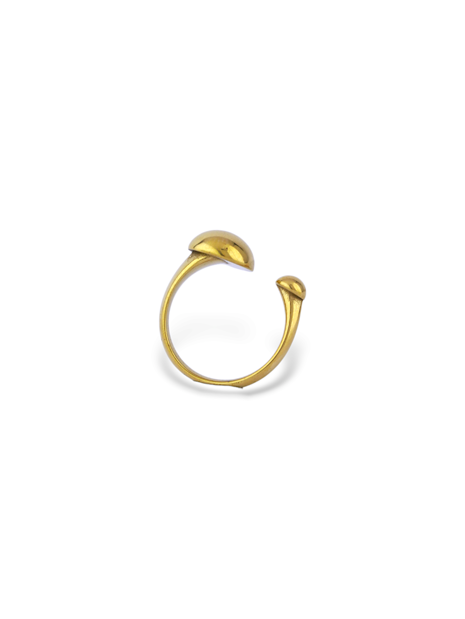 Golden Open End Promise Style Ring