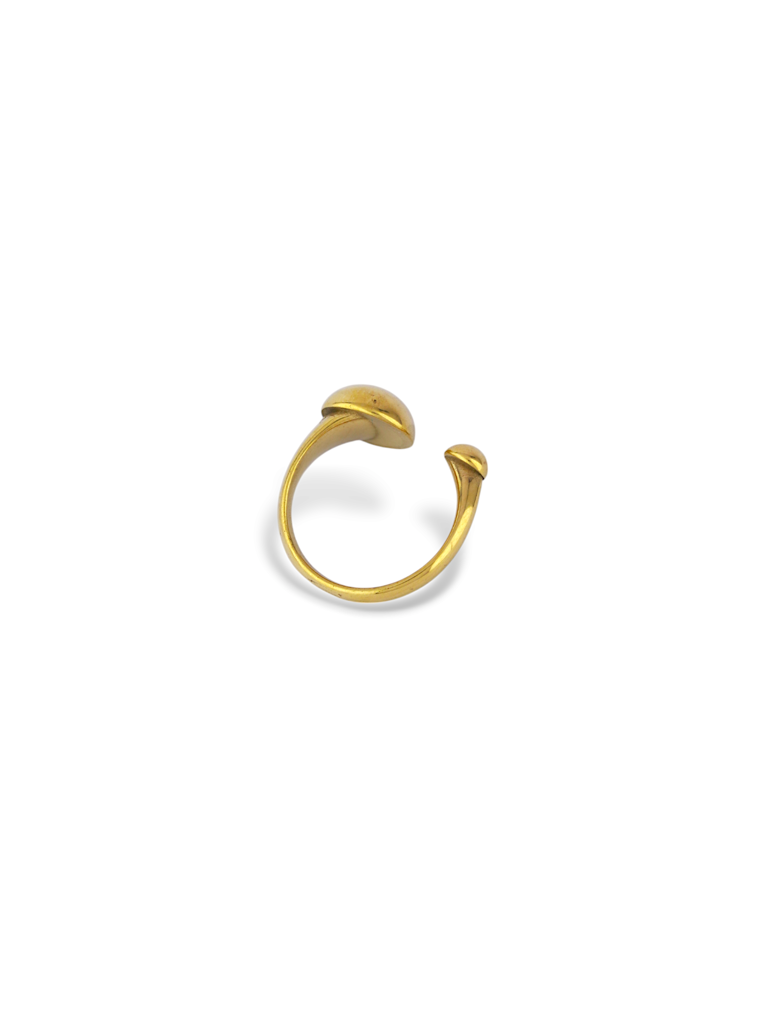 Golden Open End Promise Style Ring
