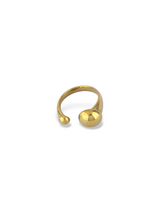 Golden Open End Promise Style Ring