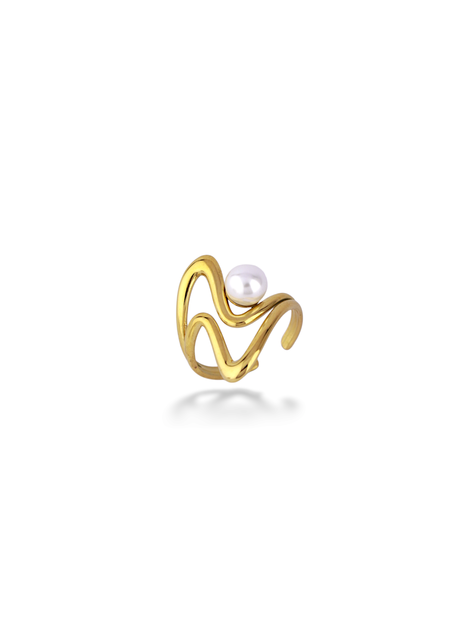 Ivory Pearl Wave Ring
