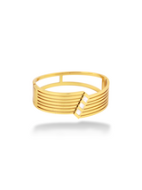 Radiant Gold Cuff Bangle with Clean Modern Lines