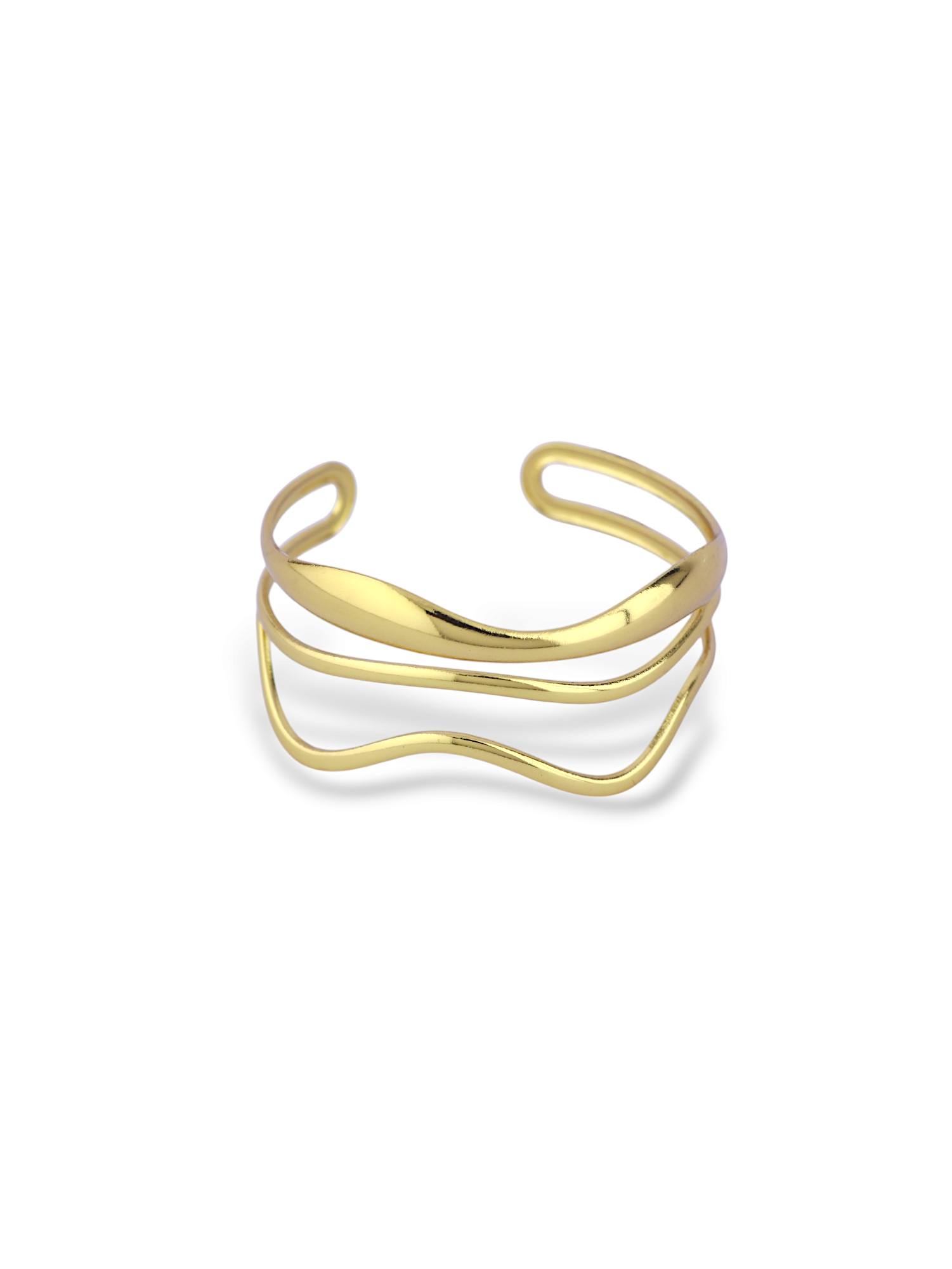 Stunning Gold Meteor Bangle with Shiny Looks