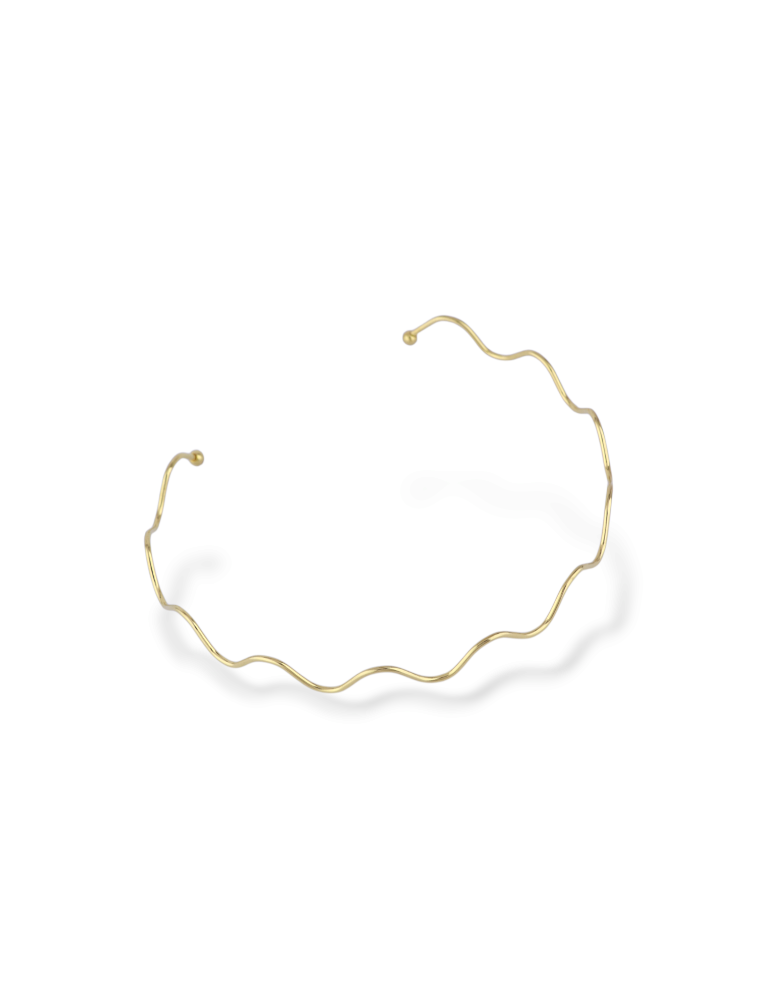 Elegant Gold Wavy Iceband Choker Necklace For Women