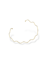 Elegant Gold Wavy Iceband Choker Necklace For Women