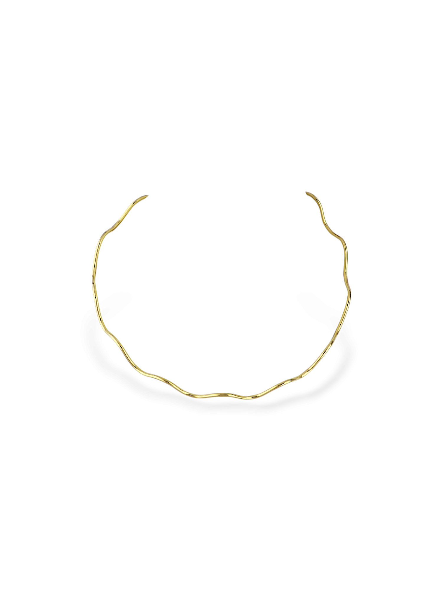Elegant Gold Wavy Iceband Choker Necklace For Women