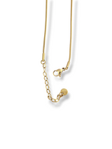 Gold Trapezoid Pendant with Elegant White Pearl
