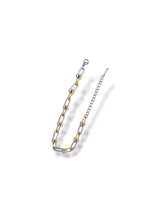 Elegant Silver Serenelle Bracelet with Gold Link Accents - Doulaat