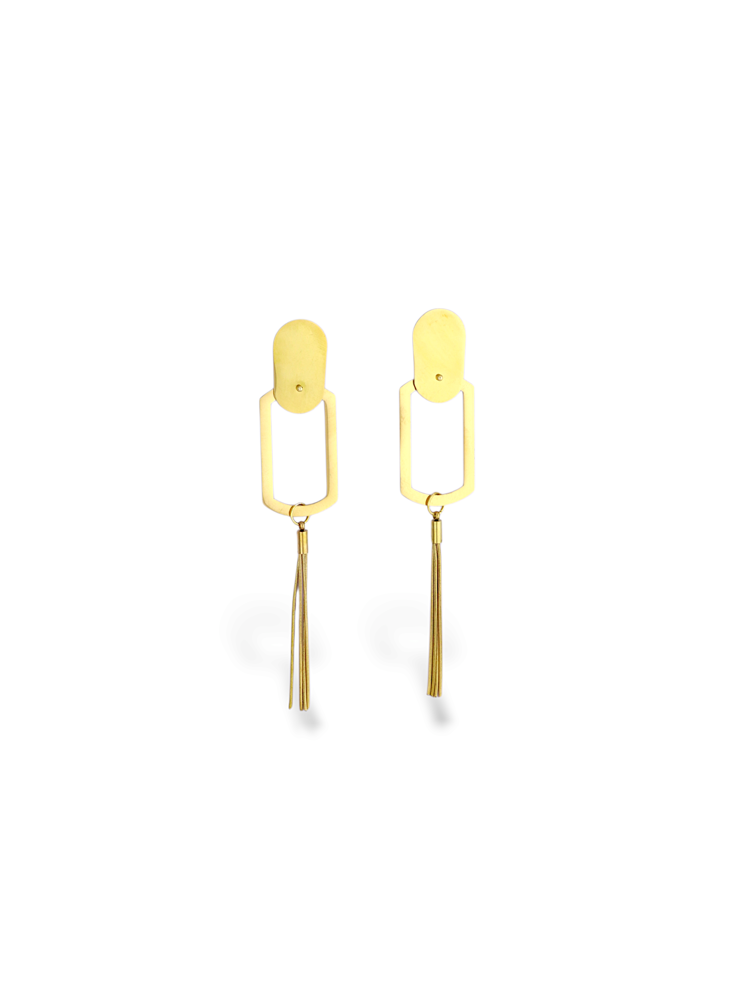 Modern Gold Geo Dangle Earrings
