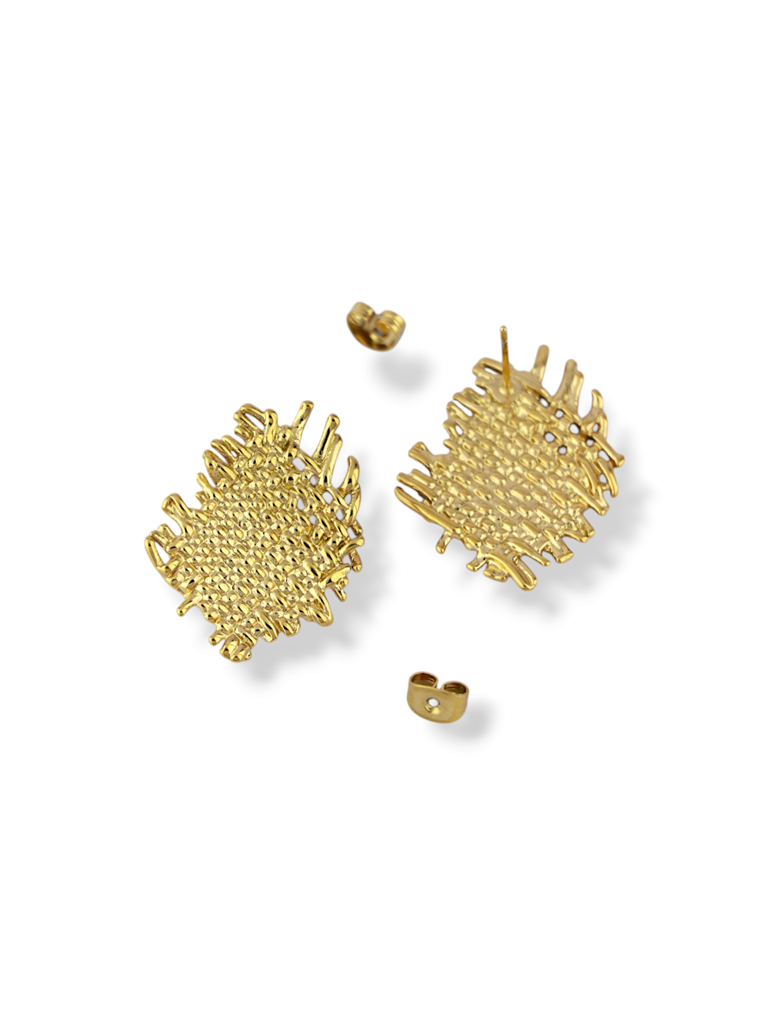 Textured Stud Earrings with Soft Modern Shine