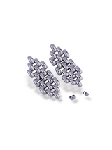 Bold Black Textured Drop Earrings