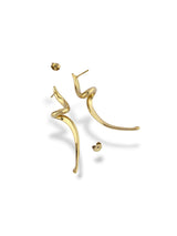 Velour Circles Stylish Gold Twist Hoop Earrings - Doulaat