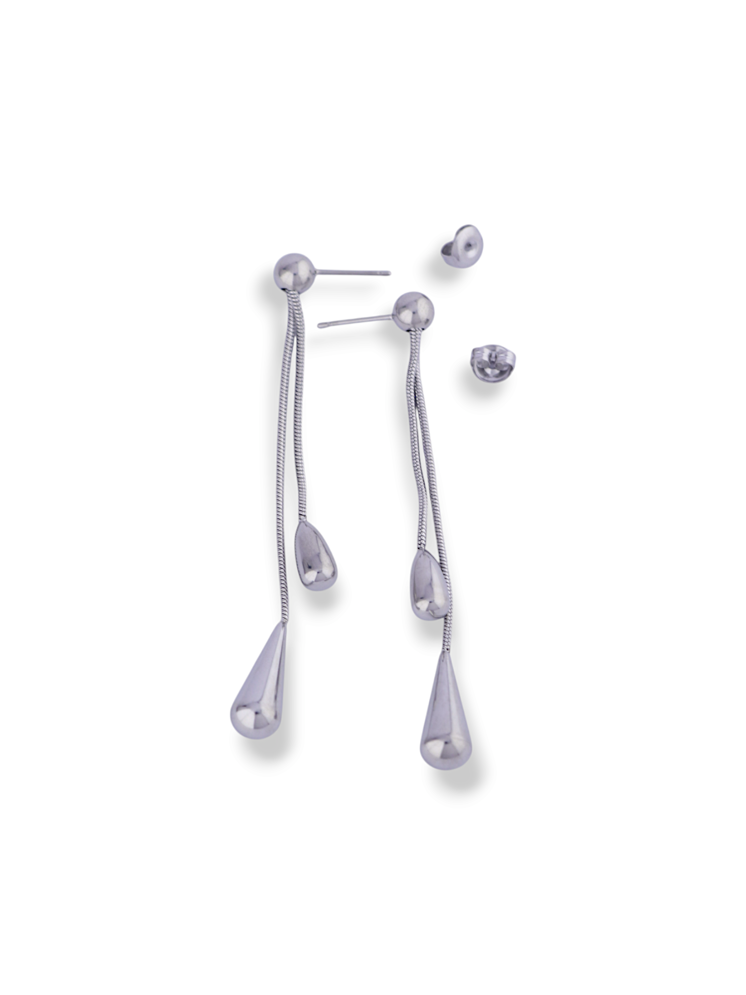 Elegant Silver Drop Earrings Beautiful Glow