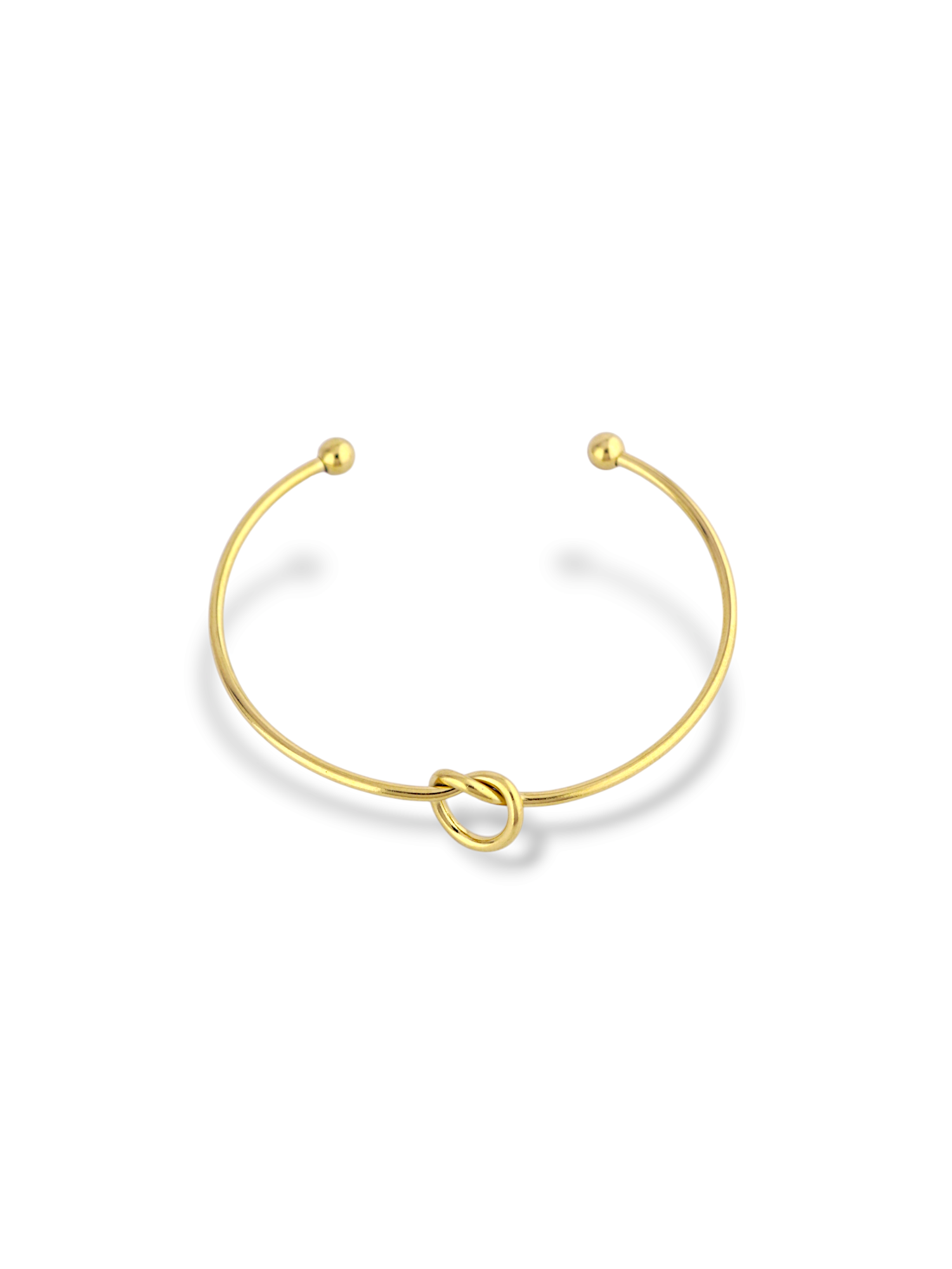 Eternal Knot Gold Plated Open Cuff Bangles for Women