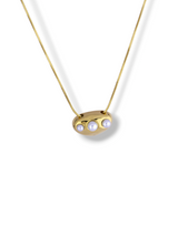 Three Pearl Pendant Necklace