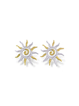 Spiral Sun Ray Stud Earrings - Doulaat