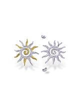 Spiral Sun Ray Stud Earrings - Doulaat