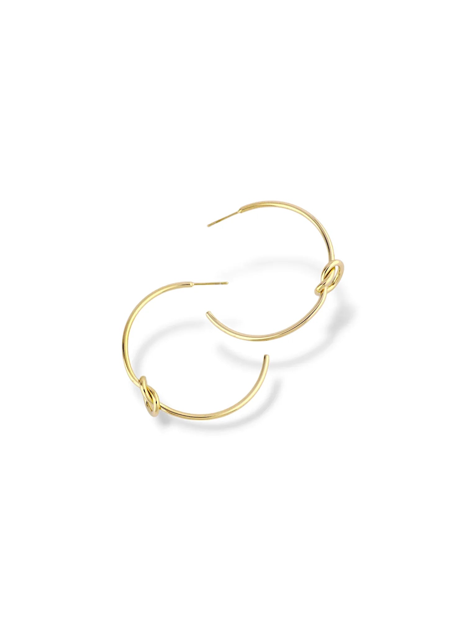 Knot Detail Hoop Earrings - Doulaat