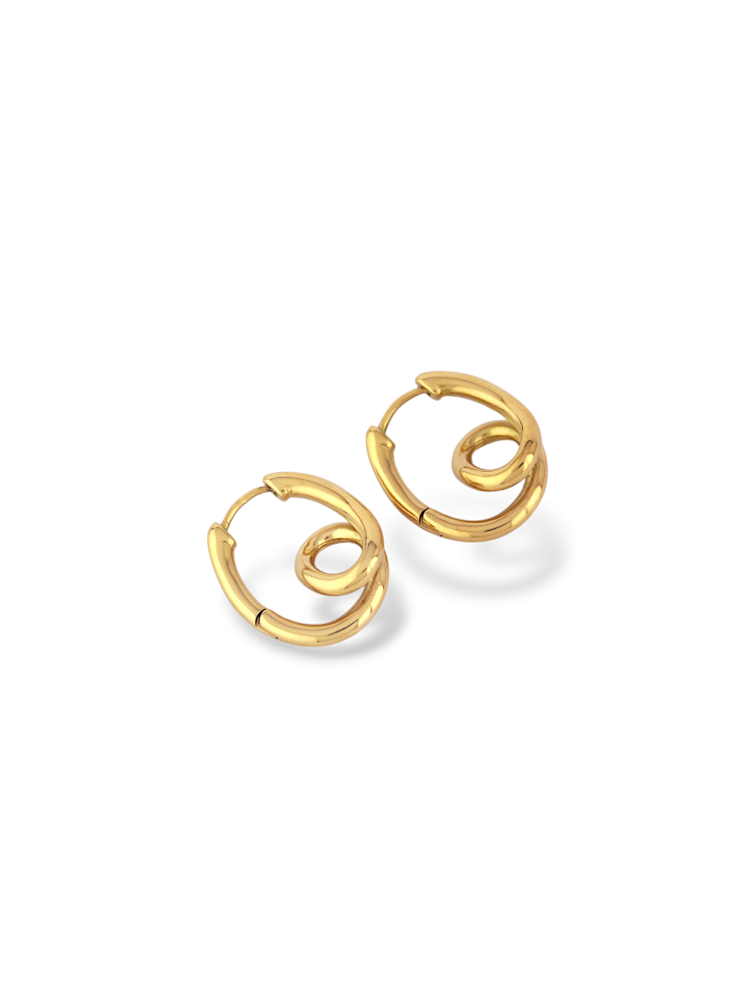 Spiral Coil Hoop Earrings