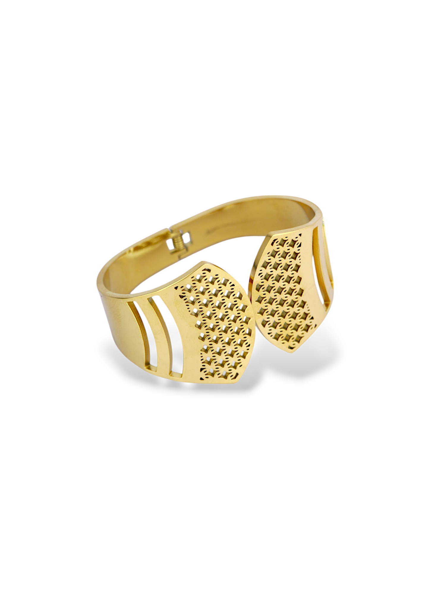 Gold Plated Mesh Bangle for a Classy Daily Style
