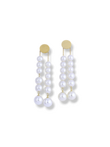 Elegant Gold Crystal Pearl Drop Necklace and Earring Set