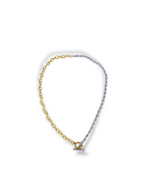Modern Two-Tone Bar Drop Chain Necklace