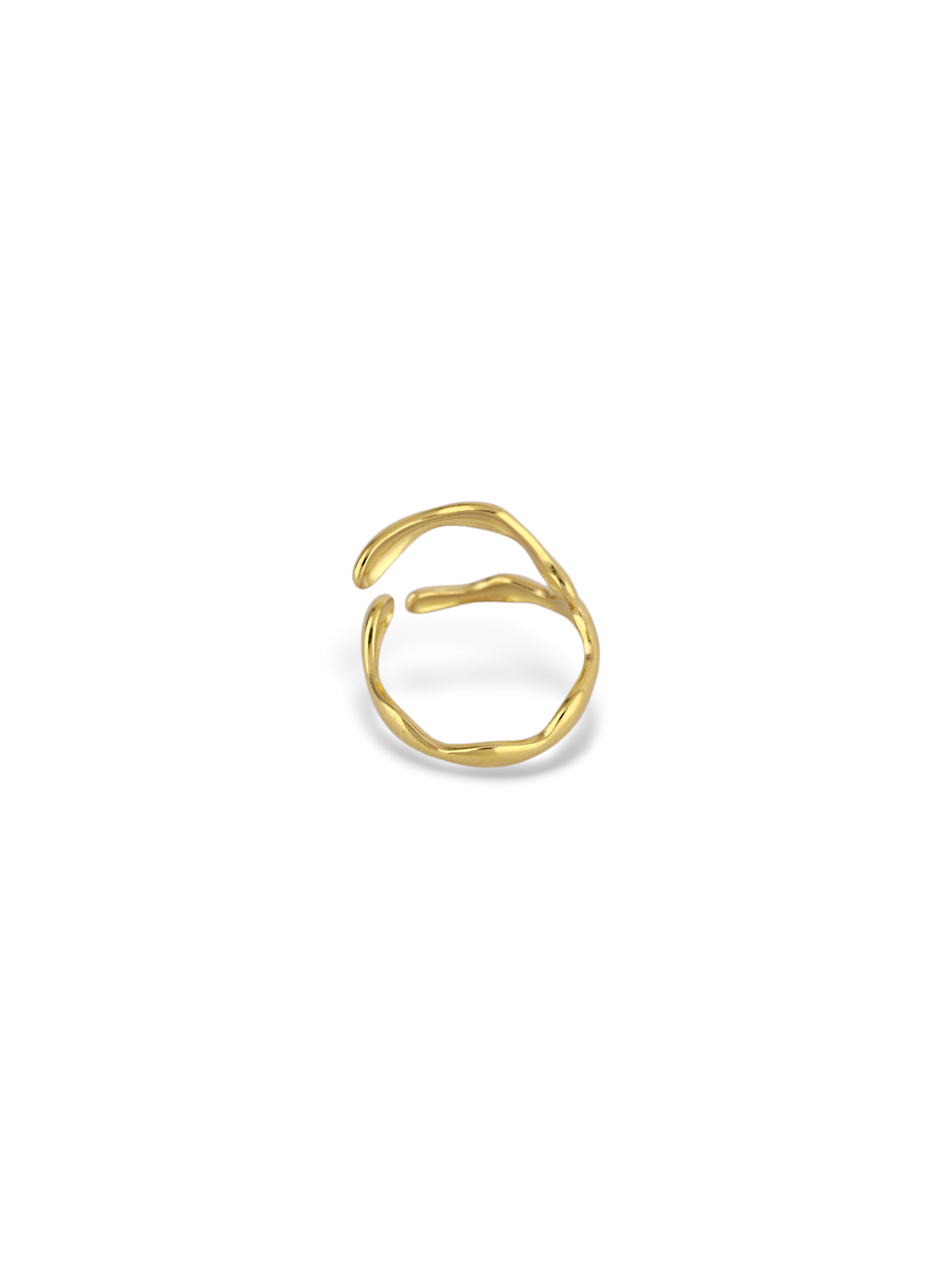 Elowen Adjustable Open Gold Ring with Elegant Style